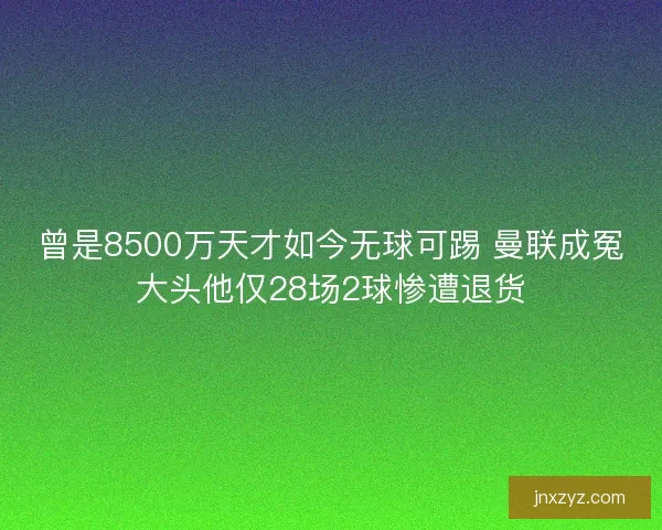 曾是8500万天才如今无球可踢 曼联成冤大头他仅28场2球惨遭退货